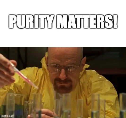 Walter while likes pure blue crystals